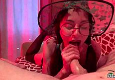 Cute Horny Witch Feels Deepthroat And Anal Creampie
