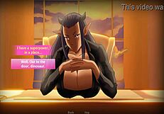 A hero with the power of shapeshifting in a Hentai game from Hg Heroes Academy.