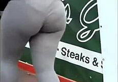 Thick leggings creep with sex and amazing body.