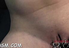 Brunette Slave Performs Intense Masturbation in BDSM Fetish Session