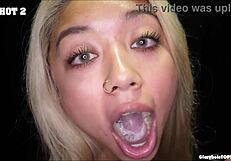 Gia Handles Massive Dicks at the Gloryhole