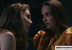 substitute teacher licks colleague's pussy in classroom sex scene