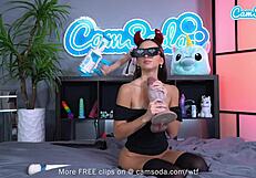 Cute teen 18+ spreads shaved pussy, masturbating intensely with magic wand.