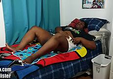 Black beauty gets her diaper wet in a fetish filled scene