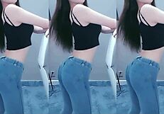 hey, check this cute chinese girl dancing with sexy moves