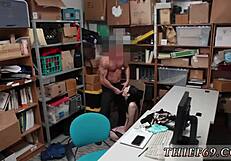 Emo Teen Police Slut Caught In Uniform By Store Associate