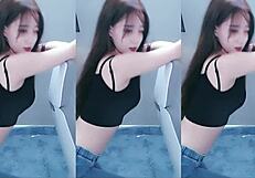 hey, check this cute chinese girl dancing with sexy moves