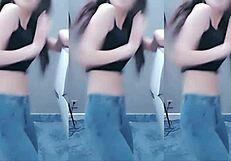 hey, check this cute chinese girl dancing with sexy moves