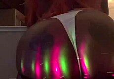 Young ebony model dances for daddy on Father's Day