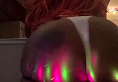 Young ebony model dances for daddy on Father's Day