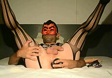 Gay guy enjoys dildo sex intensely