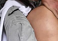 Watch that wife suck monster cock outdoors?