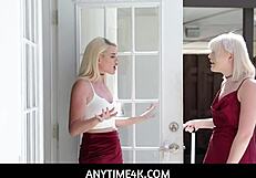 This freeuse threesome features blonde teen step sisters Nikki Sweet and Sabrina Snow with their husband.