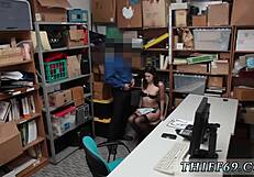 Cop arrests gagged suspect in uniform on CCTV.