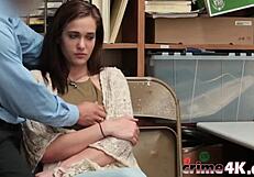 Amateur shoplifting and hardcore sex with a naughty girl