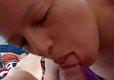 Watch her learn to suck that cock so well!