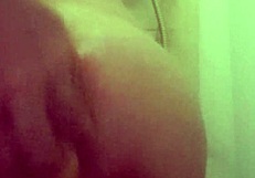 Anal play with dildo in the shower