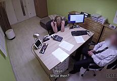 Bad Agent Fucks Cute Student Girl for Approval