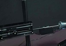 beau diamonds cums hard on fucking machine