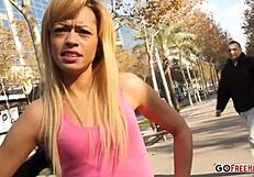 Blonde in bikini fucked hard with anal creampie finish