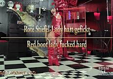 Watch Amanda25 In Red Boots Get Her Throat Deepthroated By A Monster Cock Before A Facial Cumshot!