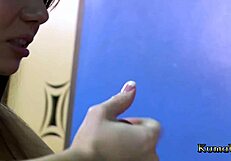 I watch the blonde with big tits get a cumshot.