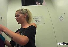 Striking Czech Teen Seduced in Mall, Pounded in POV Anal