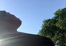 crazy bitch twerks big ass outdoor, but what's next?