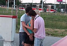 Thrilling Public Street Gangbang With Teen!