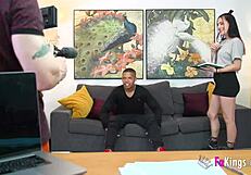 Bold Valenpink Dominates Hot Latina Casting with Brunette Fire and Challenge