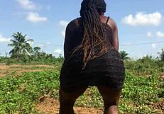 crazy bitch twerks big ass outdoor, but what's next?