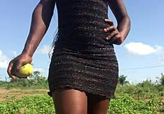 crazy bitch twerks big ass outdoor, but what's next?