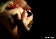 lesbians indulge in gloryhole bukkake sucking