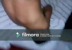 Hot amateur gets fucked between two guys, cumming wonderfully