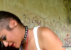 Blonde Teen Teases with Petite Body in Thong Poses