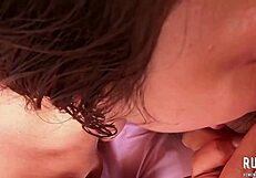 close up of ana rothbard's tight pussy getting fucked in crossdressing scene