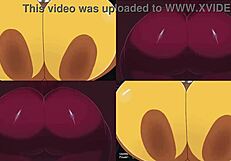 foxy ass and chica boobs in horny anime hentai sex scene