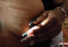 Watch the deepthroat with saliva dripping on submissive ebony body in slow motion.