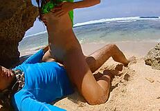 Passionate Screaming Sex on Paradise Beach with Sexy Natural Tits