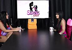 Is a female threesome really that tasty, or does a skilled man in bed make it hotter with pussy-licking tips from Tata Sheer Red?