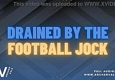 Football jock tricked into puppy play humiliation in public garage