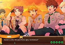 Friends from the game go camping and hike in the forest in this animated video.