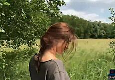 This sexy brunette is all about sucking big cocks, eye contact and all, ready to swallow! 😏