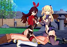 Genshin Impact - Wanna See Two Archer Girls in 3D Hentai 4K Uncensored?