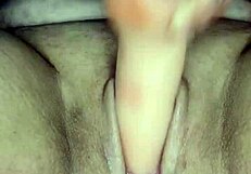Blanquita has a solo pleasure with a toy and she even squirts.