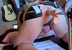 Watch this gay sissy get his prostate milked hard.