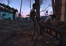 Intense Brunette Slave Undergoes Fallout 4 Hentai Training Fuck