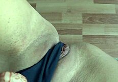 She moans, 'Panties in my pussy for close-up orgasm!'