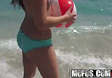 Mofos brings Zoey Foxx in a hot Latina vacation sex tape. Blonde mommy joins for shaved anal fun.