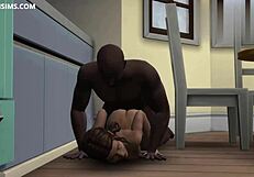 Caught Your BBC Roommate Naked? Get Horny and Fuck Him in Kitchen!